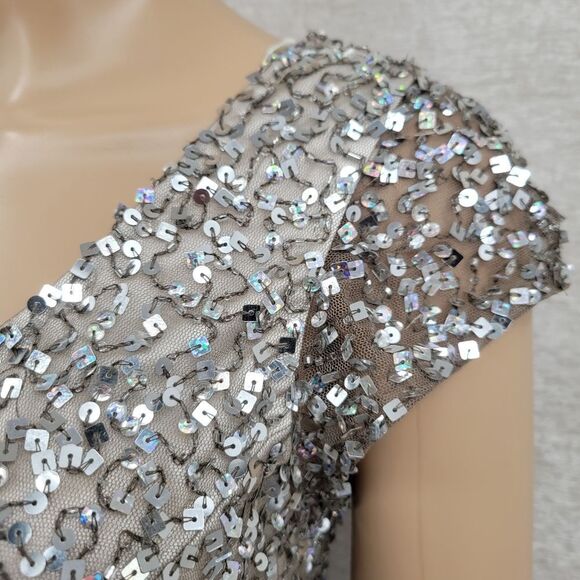 JUMP apparel Sparkly Silver Sequin Dress, Juniors Size 3/4 NEW NWT - Picture 3 of 14
